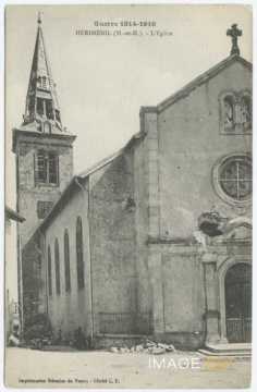 Église bombardée (Hériménil)